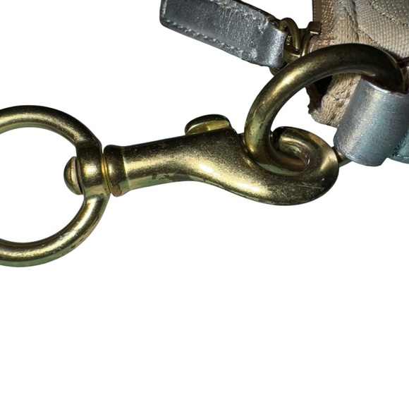 Coach “Julia” Crossbody Silver Metallic Monogram Purse Refurbished 8.5x7.5 - Picture 7 of 10